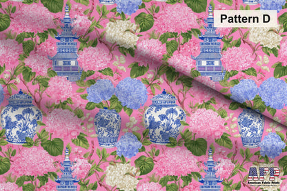 Pink Chinoiserie Mahjong Fabric Bundle Set - Shop now at American Fabric Prints
