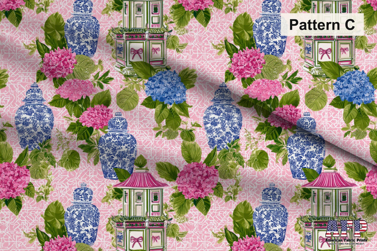 Pink Chinoiserie Mahjong Fabric Bundle Set - Shop now at American Fabric Prints