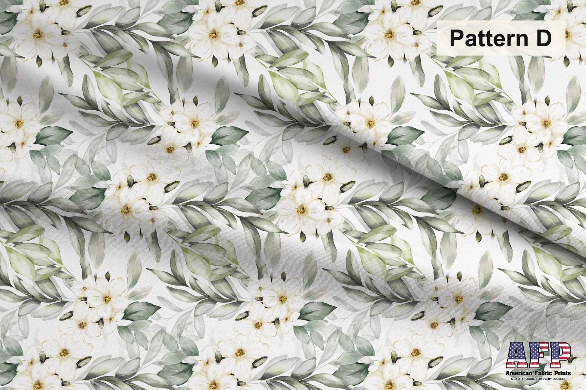 White Floral 1 Fabric Bundle Set - Shop now at American Fabric Prints