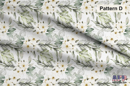White Floral 1 Fabric Bundle Set - Shop now at American Fabric Prints