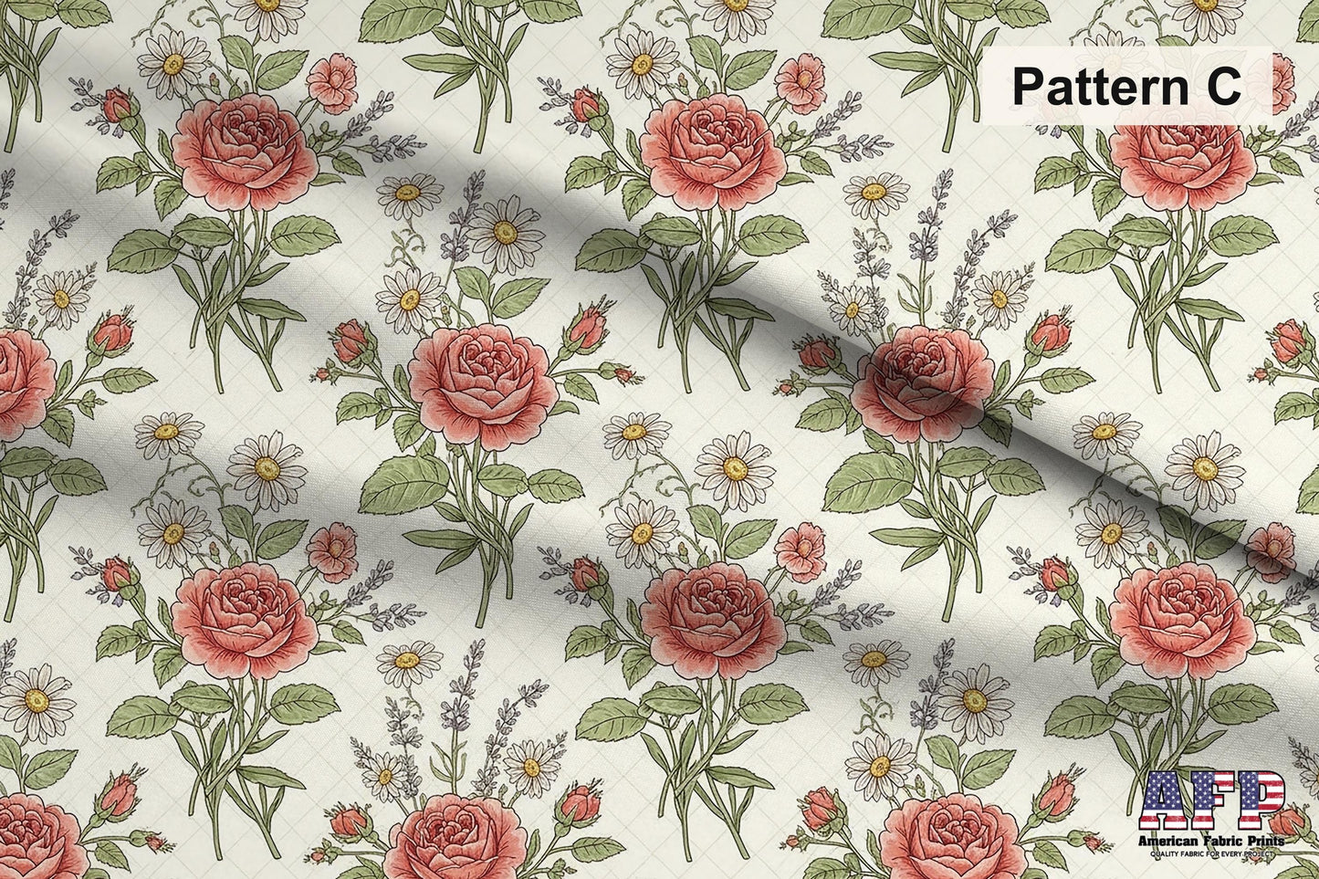 Coral Floral 3 Fabric Bundle Set - Shop now at American Fabric Prints