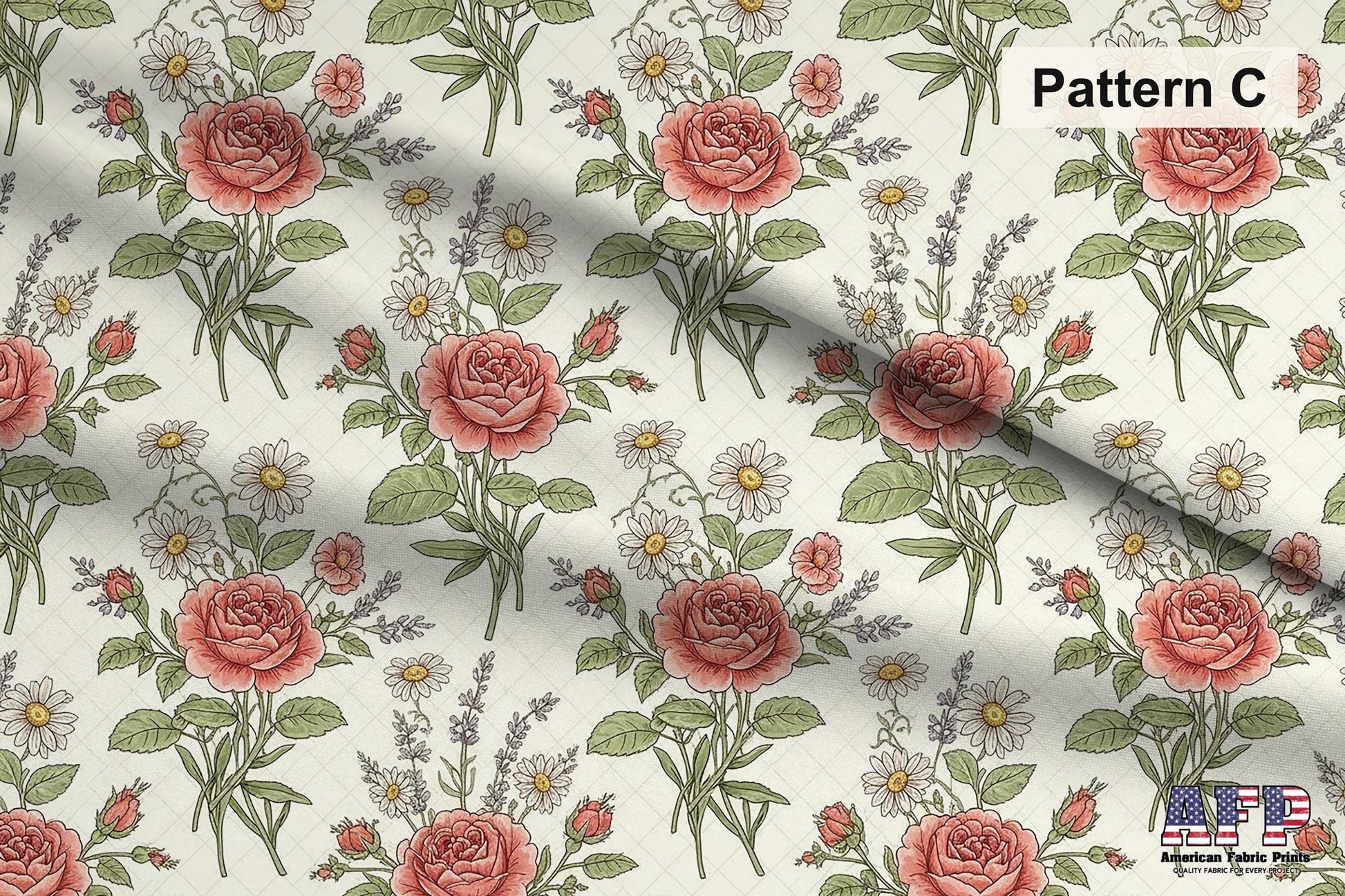 Coral Floral 3 Fabric Bundle Set - Shop now at American Fabric Prints