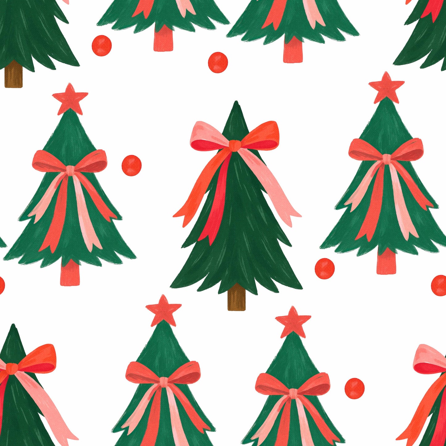 Bow Christmas Tree Fabric - Shop now at American Fabric Prints