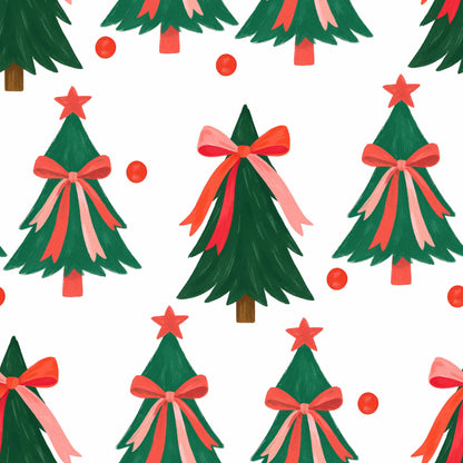 Bow Christmas Tree Fabric - Shop now at American Fabric Prints