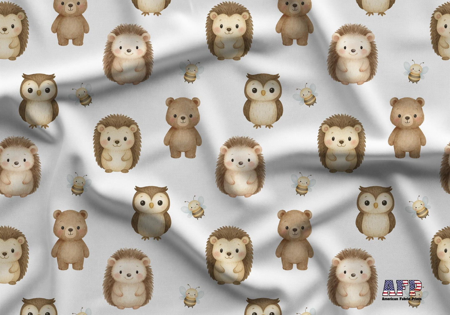 Baby Forest Creatures Fabric - Shop now at American Fabric Prints