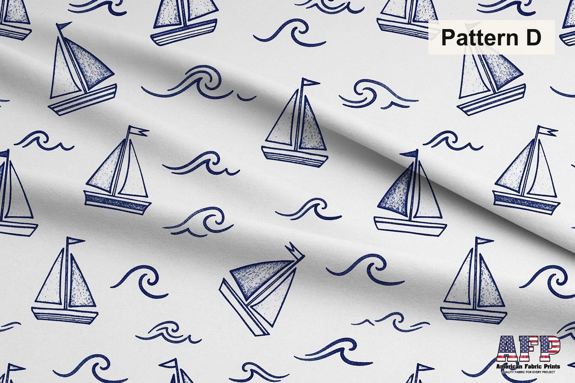 Blue Sailboat 4 Fabric Bundle Set - Shop now at American Fabric Prints