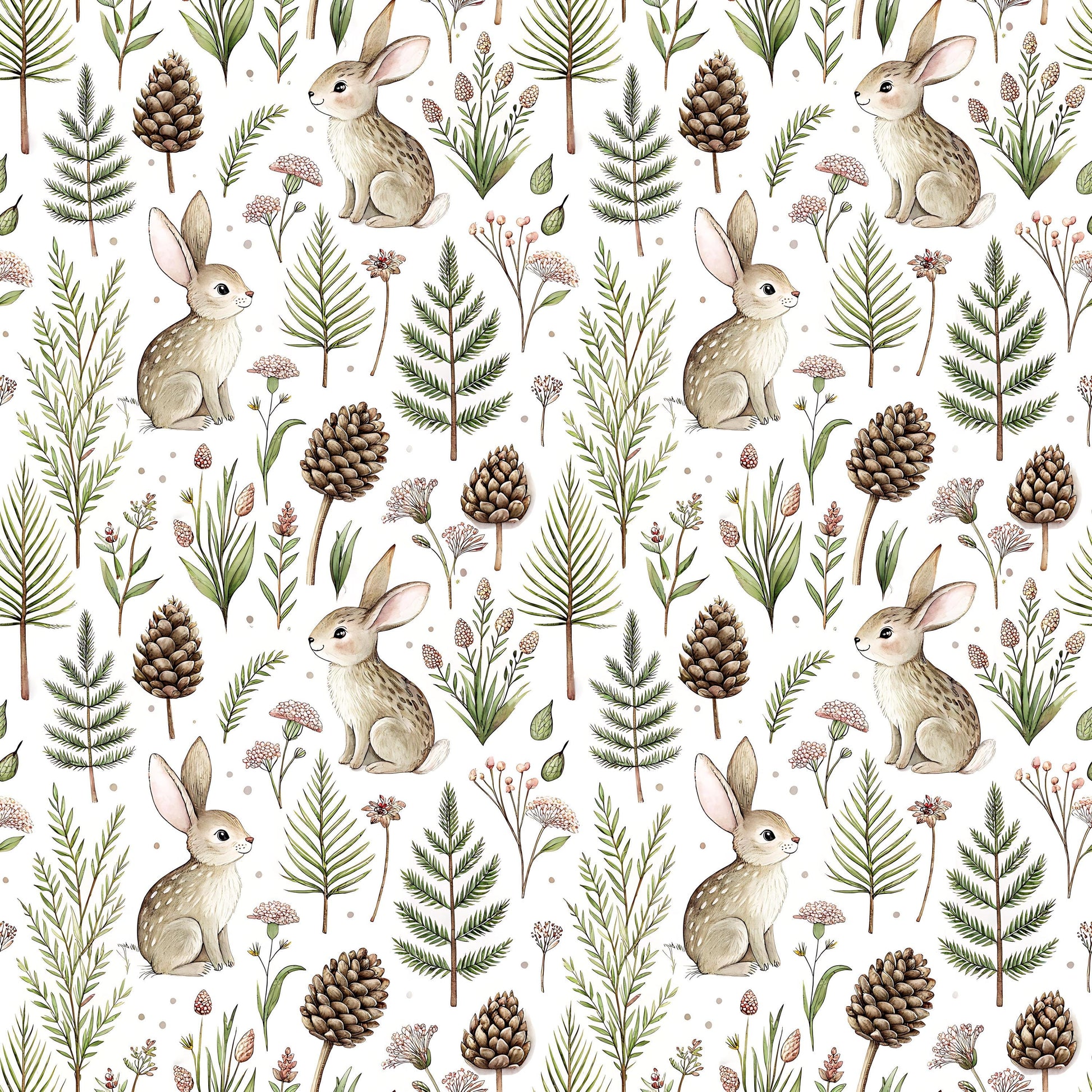 Woodland Bunnys Fabric - Shop now at American Fabric Prints