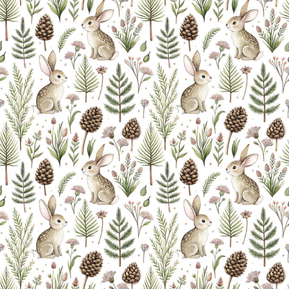 Woodland Bunnys Fabric - Shop now at American Fabric Prints