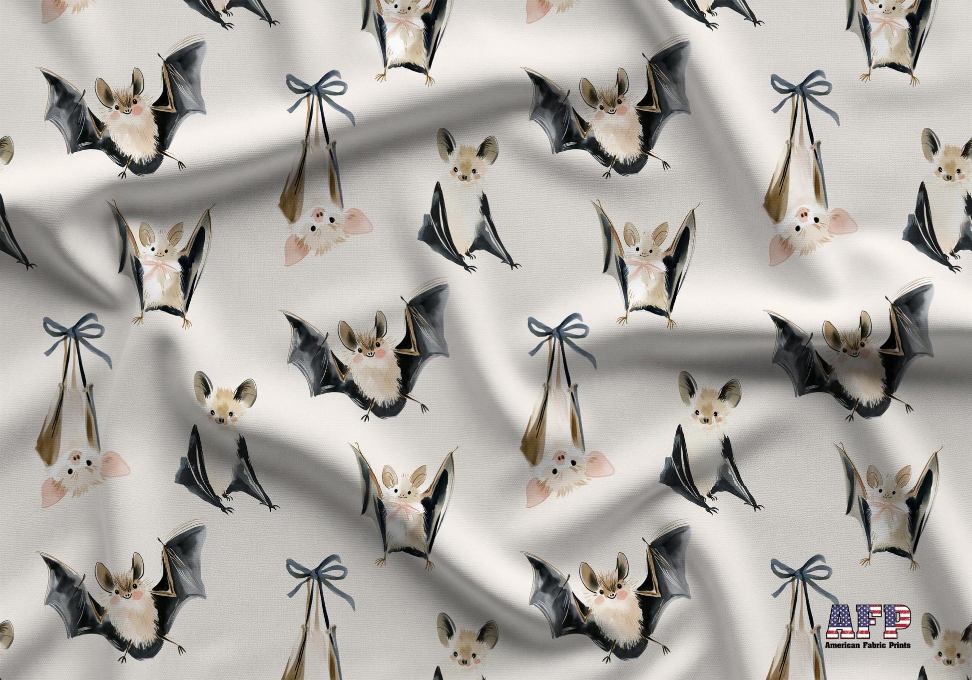 Watercolor Bats Fabric - Shop now at American Fabric Prints