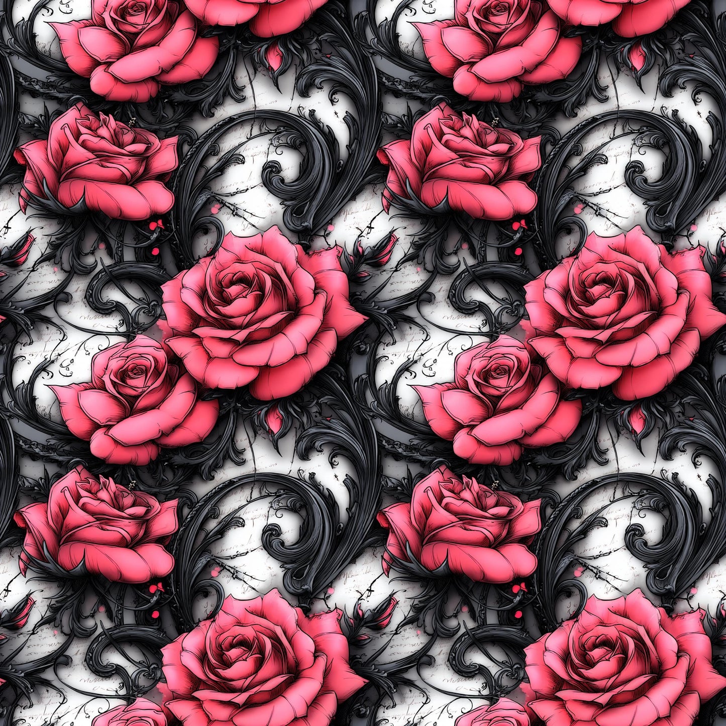 Gothic Roses Fabric - Shop now at American Fabric Prints