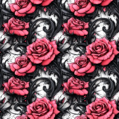 Gothic Roses Fabric - Shop now at American Fabric Prints