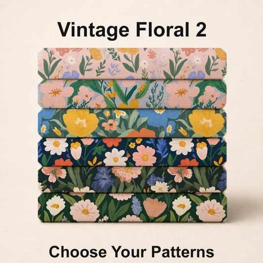 Vintage Floral 2 Fabric Set. Shop now at American Fabric Prints.