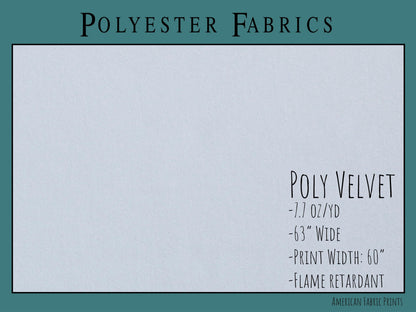 a white sheet of paper with the words poly velvett printed on it