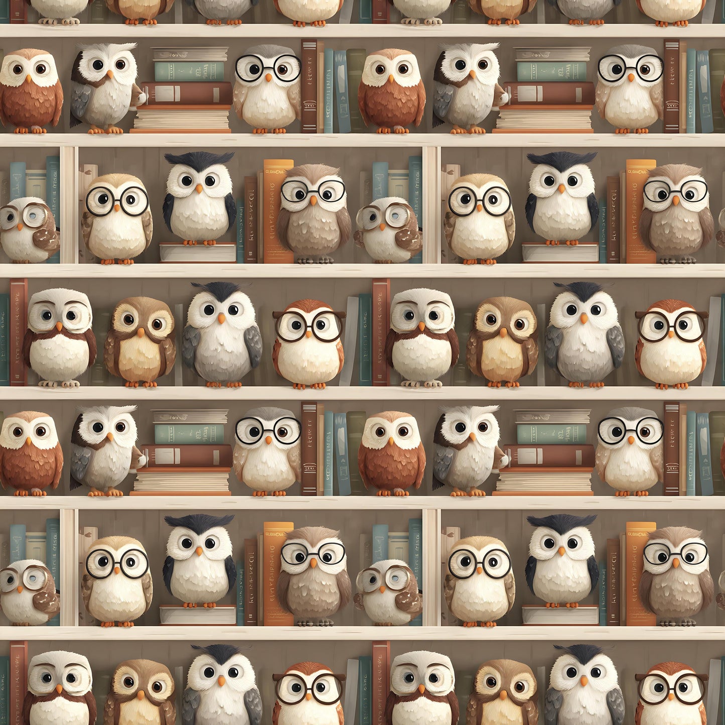 Book Owls Fabric - Shop now at American Fabric Prints