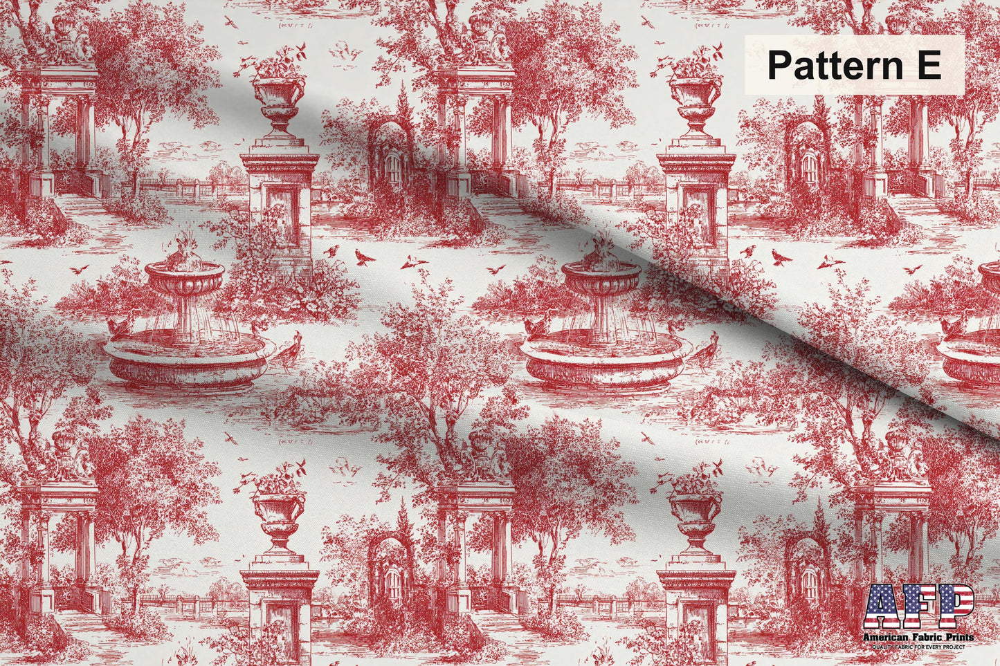 Red French Country Toile Fabric Bundle Set - Shop now at American Fabric Prints