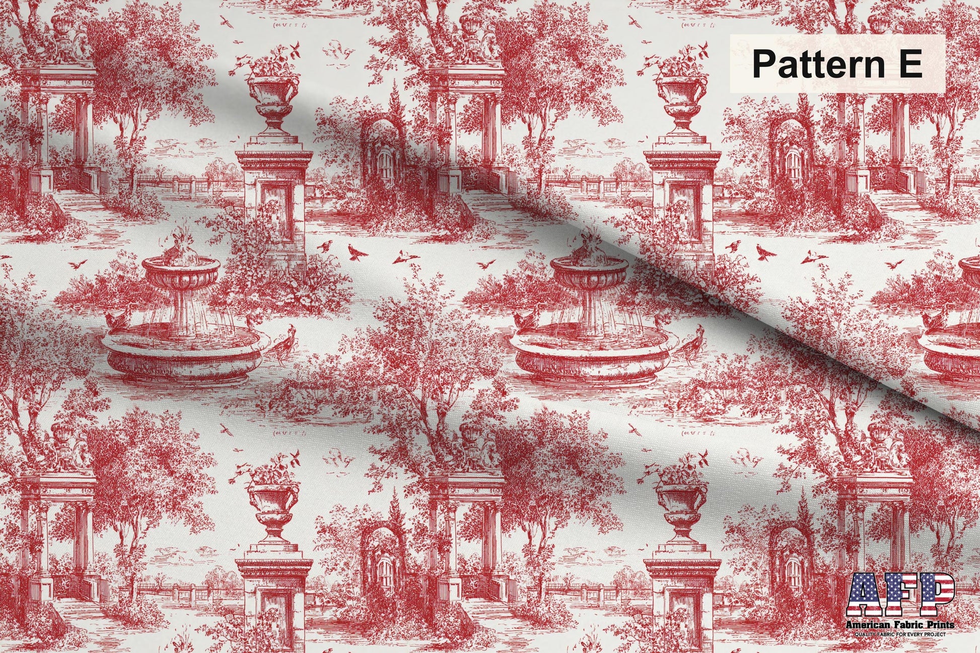 Red French Country Toile Fabric Bundle Set - Shop now at American Fabric Prints