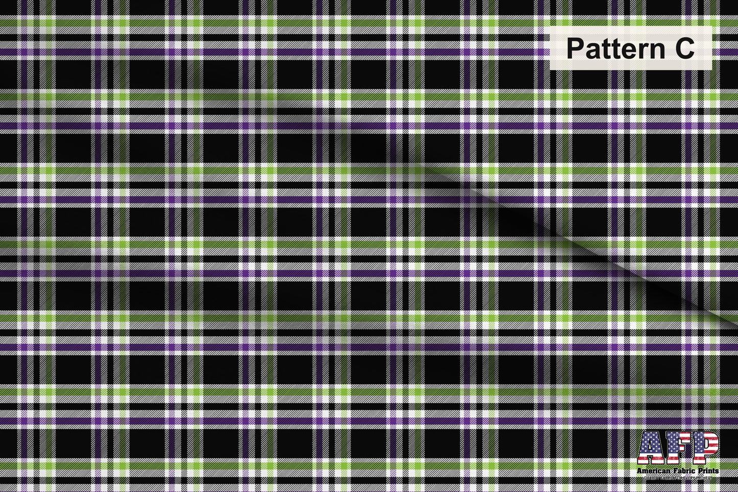 Halloween Plaid 4 Fabric Collection. Choose Your Patterns for your Spooky Plaid creation.  Pattern C Shown. Shop now at American Fabric Prints.
