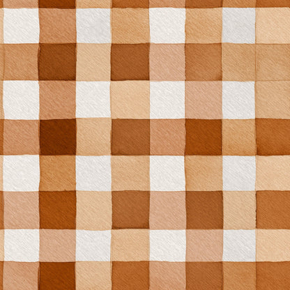 Brown Gingham Fabric - Shop now at American Fabric Prints
