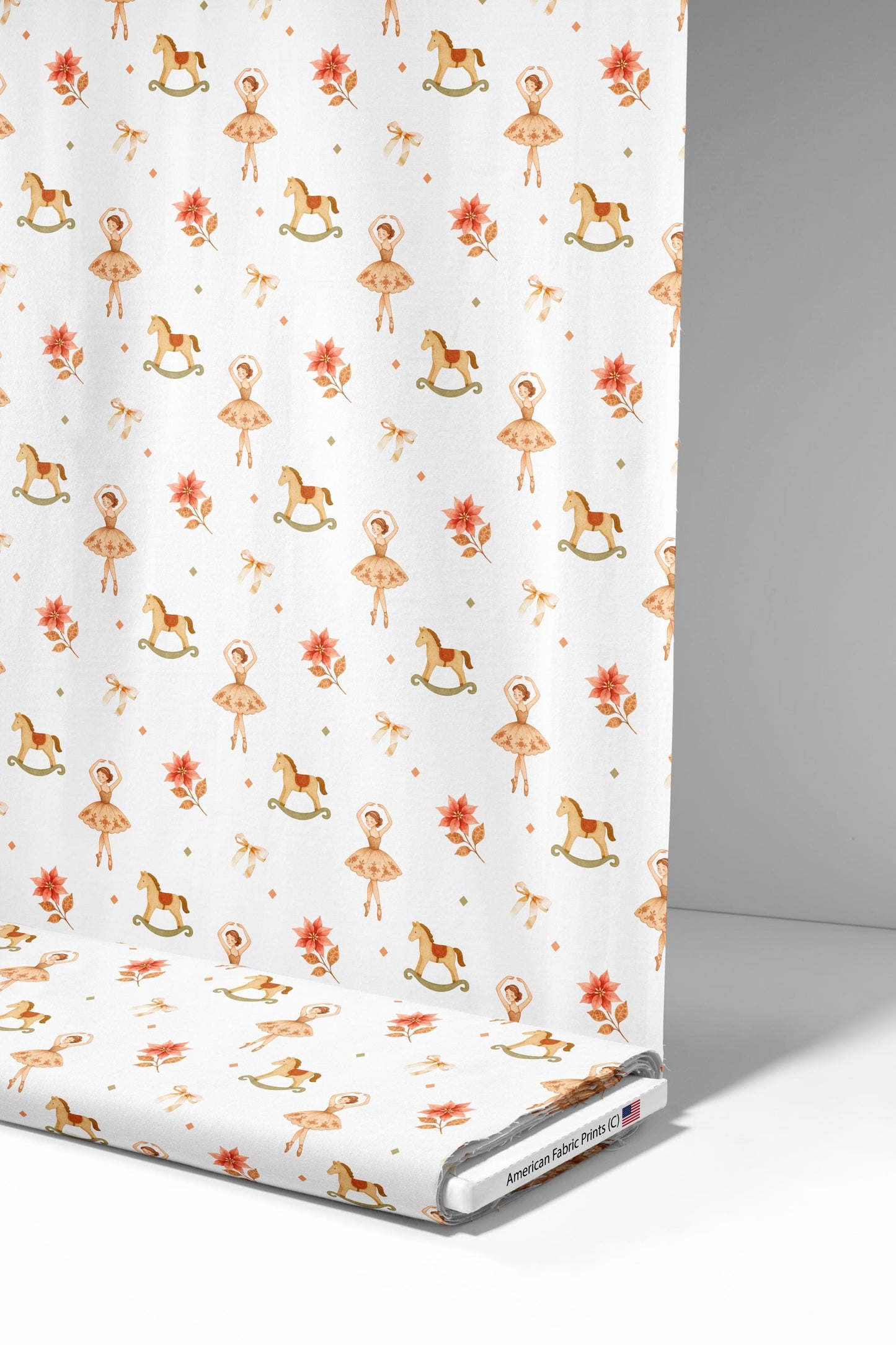 Christmas Ballerina Fabric - Shop now at American Fabric Prints