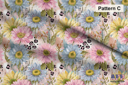 Sunflower Leopard 2 Fabric Bundle Set - Shop now at American Fabric Prints
