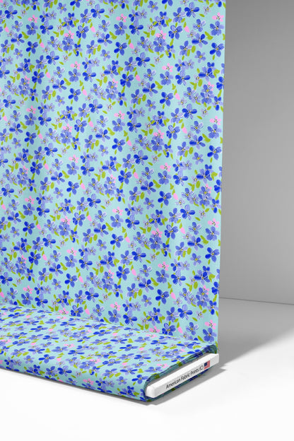 Fields of Blue Fabric - Shop now at American Fabric Prints