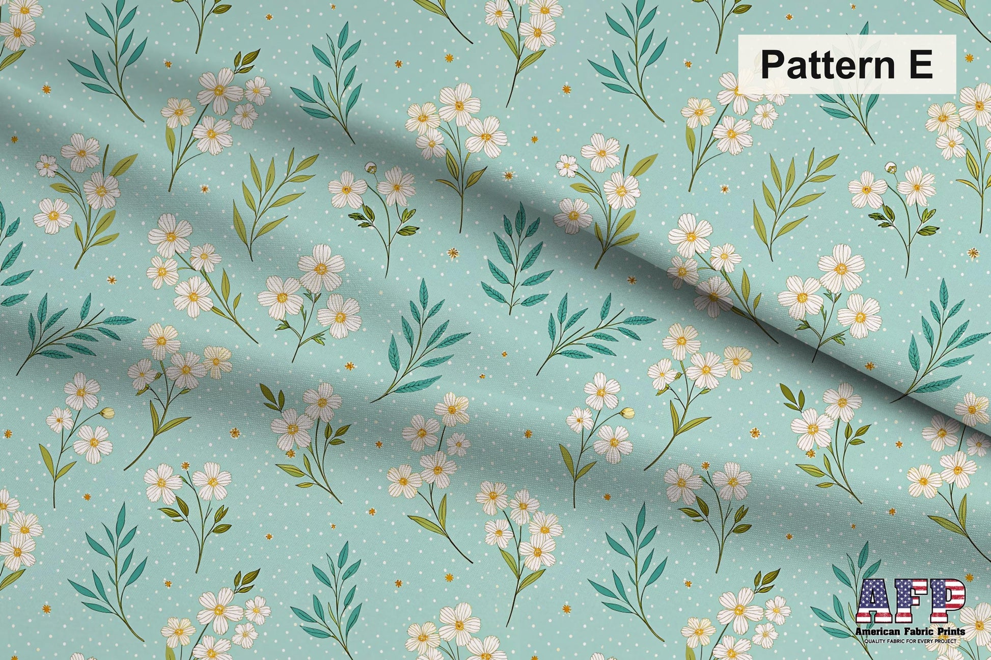 Blue and Gold Floral Fabric Bundle Set - Shop now at American Fabric Prints