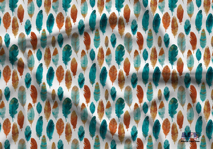 Boho Western Feathers Fabric - Shop now at American Fabric Prints