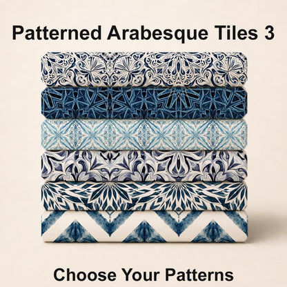 Patterned Arabesque Tiles 3 Fabric Bundle Set - Shop now at American Fabric Prints
