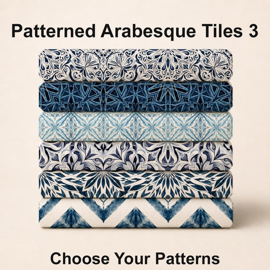 Patterned Arabesque Tiles 3 Fabric Bundle Set - Shop now at American Fabric Prints