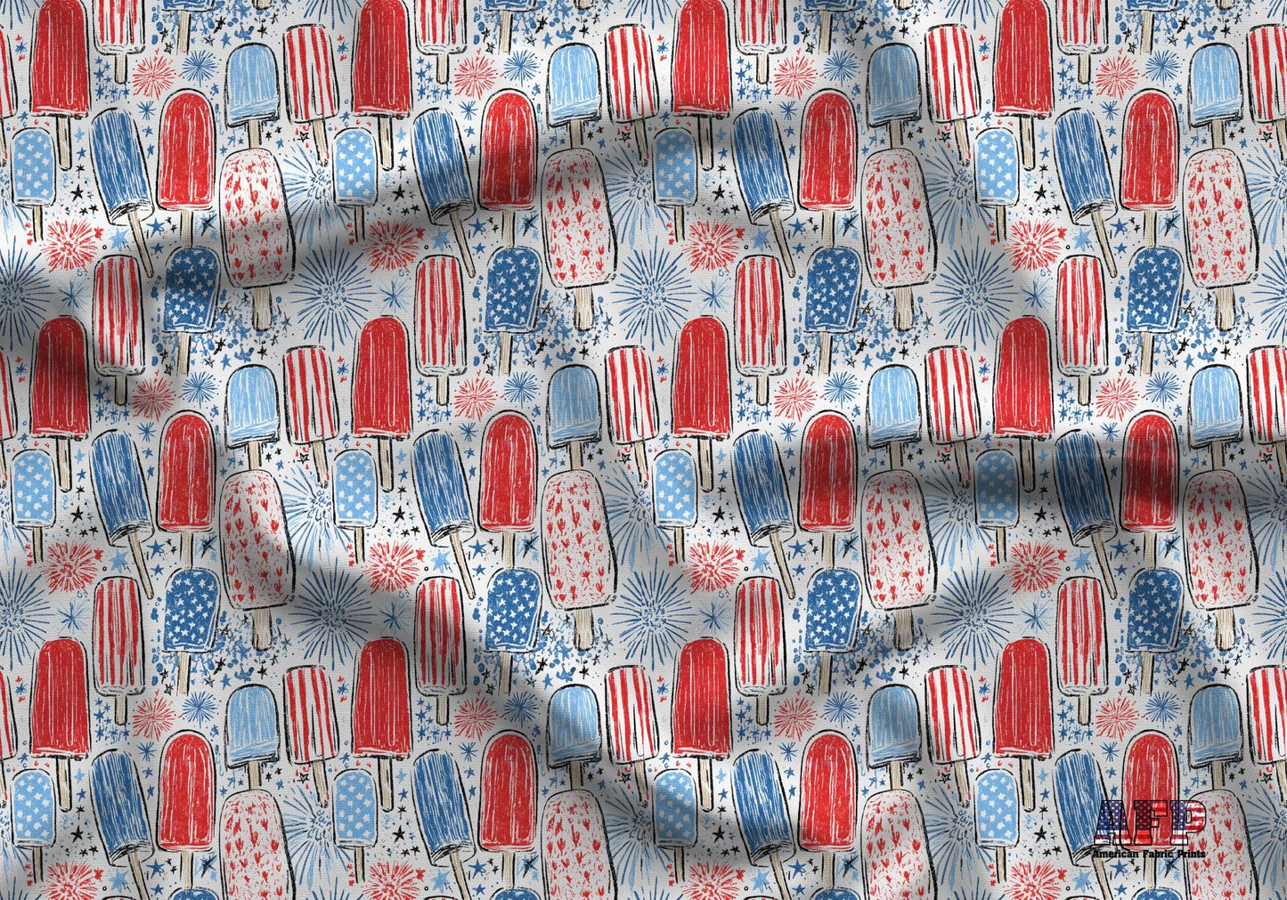 USA Popsicles Fabric - Shop now at American Fabric Prints
