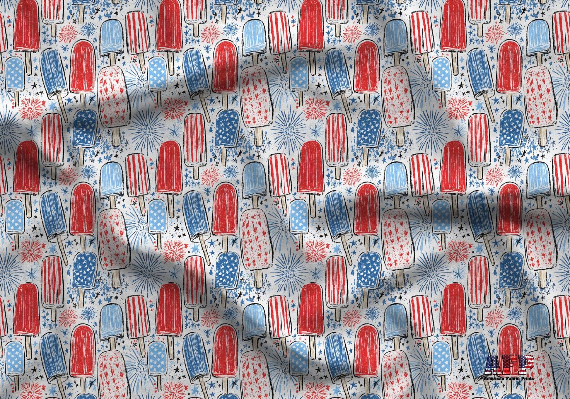 USA Popsicles Fabric - Shop now at American Fabric Prints