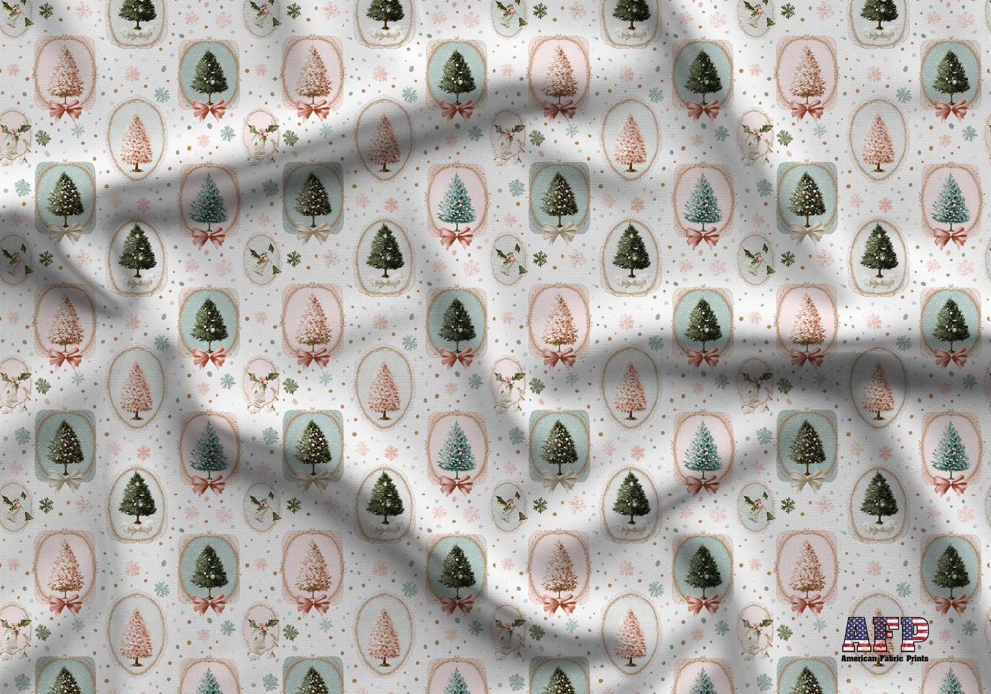 Coquette Christmas Frame 2 Fabric - Shop now at American Fabric Prints