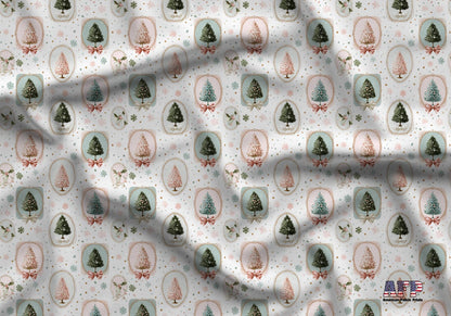 Coquette Christmas Frame 2 Fabric - Shop now at American Fabric Prints