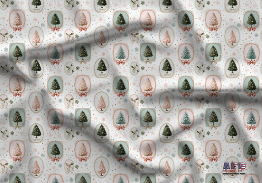 Coquette Christmas Frame 2 Fabric - Shop now at American Fabric Prints