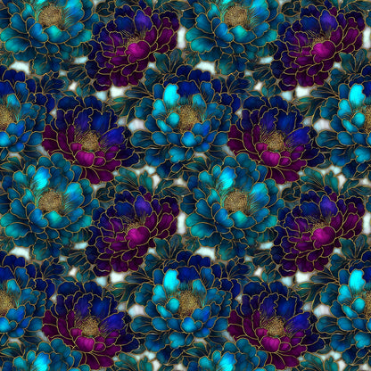 Stain Glass Floral Fabric - Shop now at American Fabric Prints