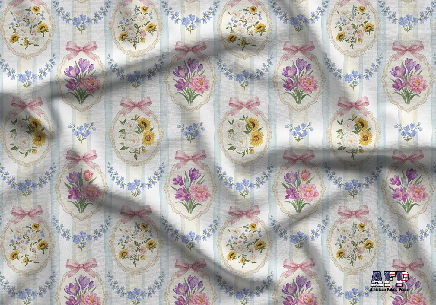 Vintage Cameo Frames Fabric - Shop now at American Fabric Prints
