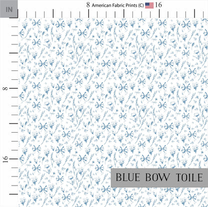 Blue Nursery Toile Fabric. Made in the USA. Shop now at American Fabric Prints.