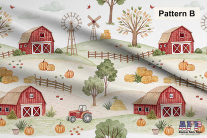 Farm Animals Fabric Set 3. Choose Your Patterns or Choose them All! Pattern B Shown. Shop now at American Fabric Prints.