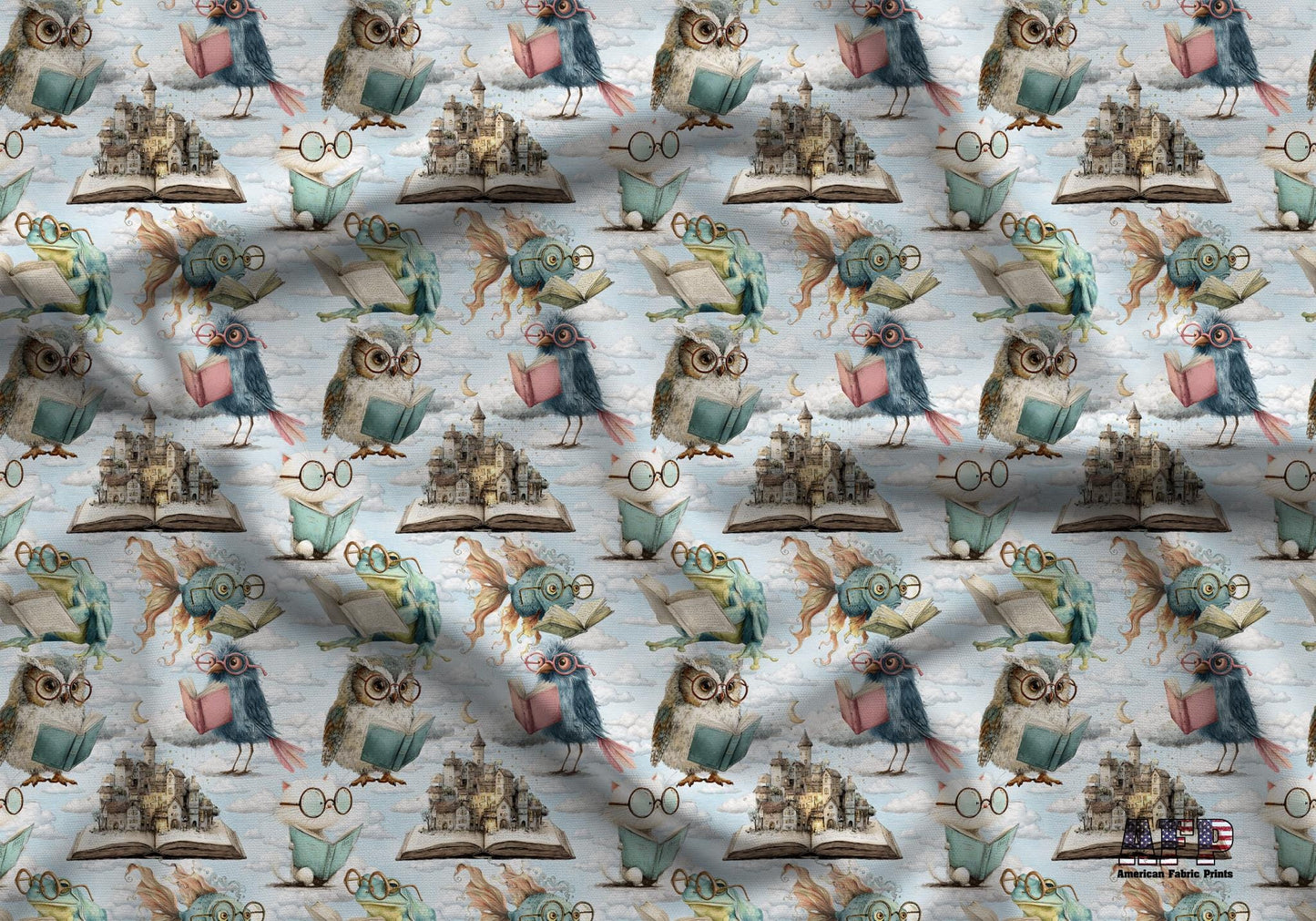 Animals Reading Fabric - Shop now at American Fabric Prints