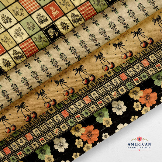 Vintage Retro Fabric Bundle Set - Shop now at American Fabric Prints