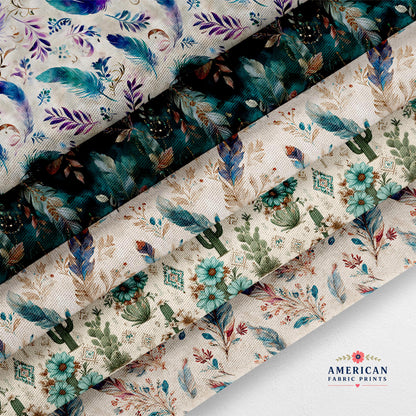 Boho Western Vibes 4 Fabric Bundle Set - Shop now at American Fabric Prints