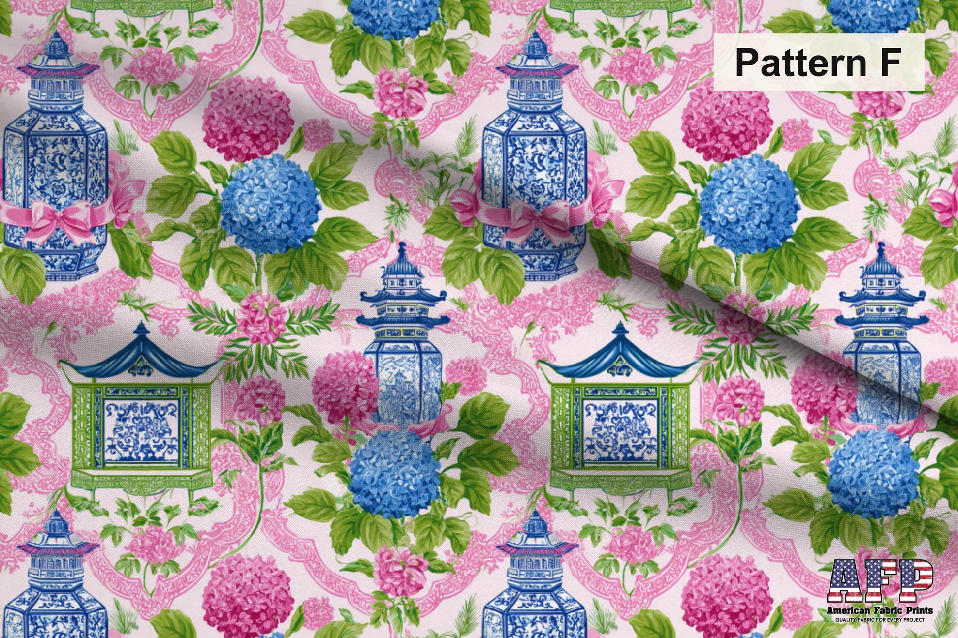 Pink Chinoiserie Mahjong Fabric Bundle Set - Shop now at American Fabric Prints