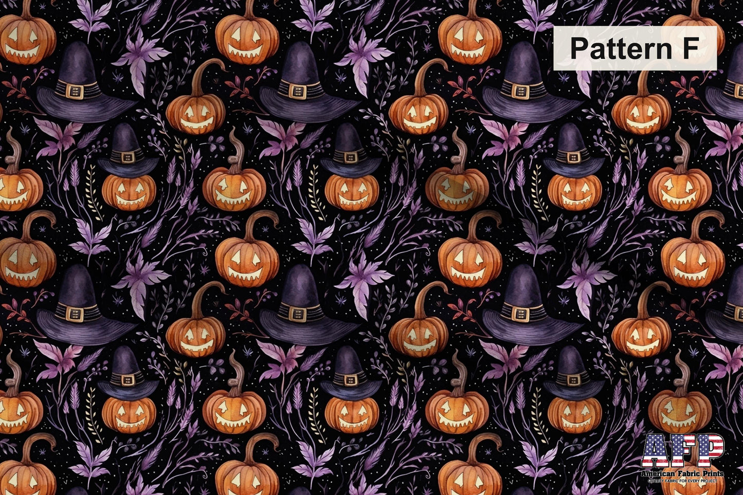 Boho Halloween Fabric Set. Choose Your Spooky Fabrics. Pattern F Shown. Shop now at American Fabric Prints.