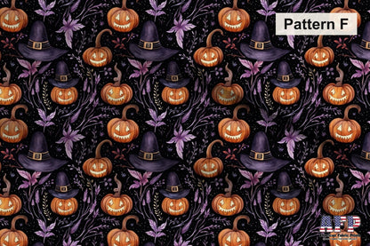 Boho Halloween Fabric Set. Choose Your Spooky Fabrics. Pattern F Shown. Shop now at American Fabric Prints.