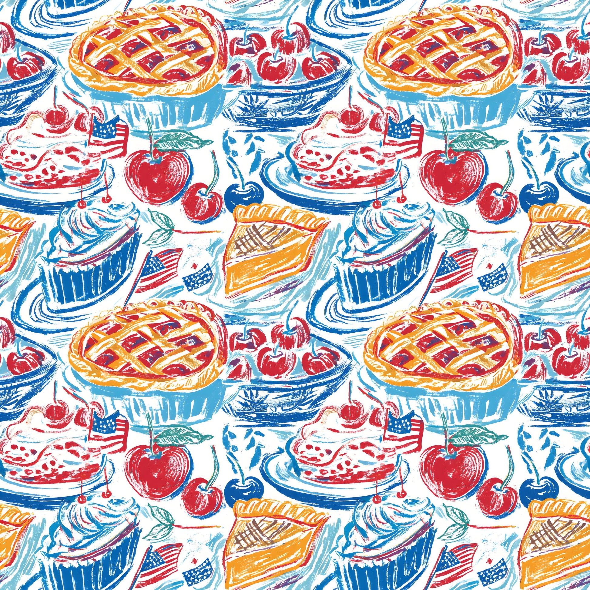 USA Picnic Fabric - Shop now at American Fabric Prints