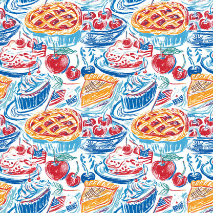 USA Picnic Fabric - Shop now at American Fabric Prints