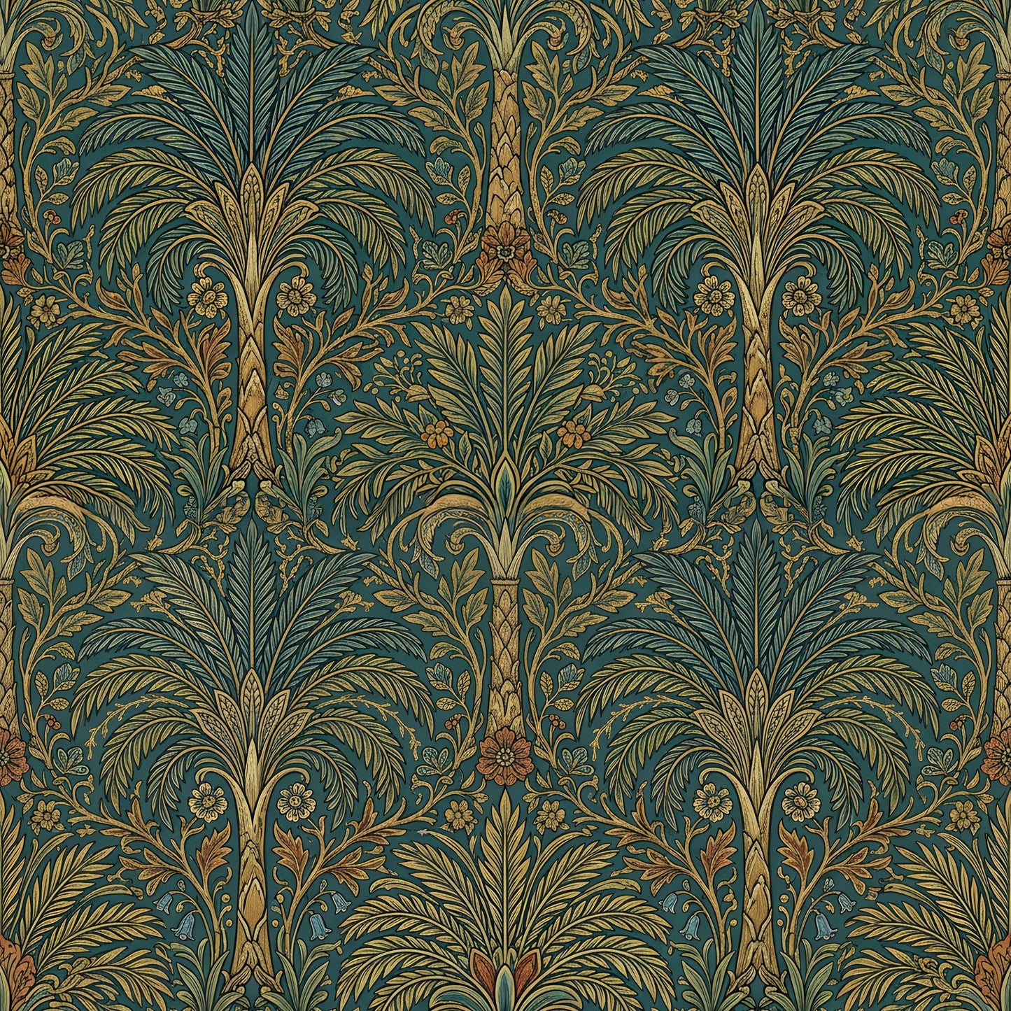 Victorian Palm Trees Fabric - Shop now at American Fabric Prints