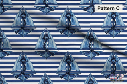 Blue Sailboat 2 Fabric Bundle Set - Shop now at American Fabric Prints
