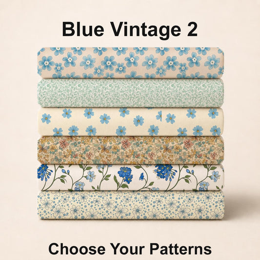 Blue Vintage 2 Fabric Bundle Set - Shop now at American Fabric Prints