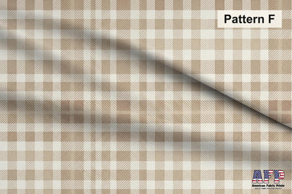Beige Plaid 3 Fabric Bundle Set - Shop now at American Fabric Prints